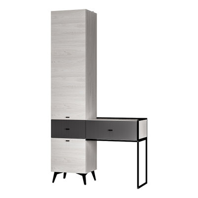 Прихожая Норд ПР-06 Ясень белый/Меренго, Ш1201ХВ2274ХГ422 мм