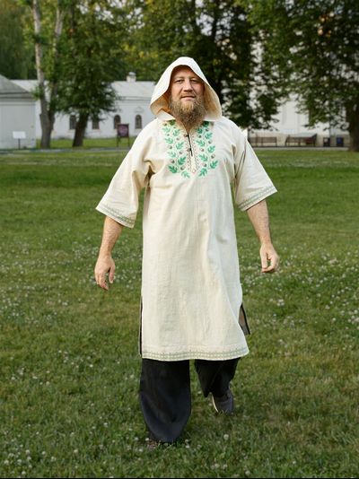 Рубаха банщика из крапивы "Дубы"