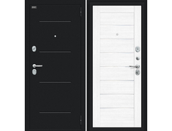 Дверь Входная  "Техно" Snow Melinga WW/Букле черное