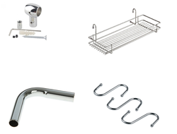 Рейлинг D16мм и аксессуары ХРОМ
