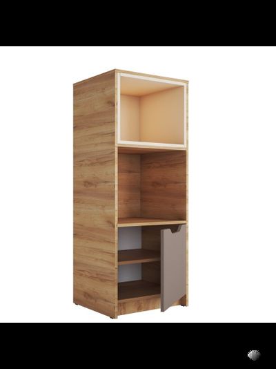 Rich Стеллаж СЖ-002 Дуб Крафт золотой - Миндаль/Глиняный серый