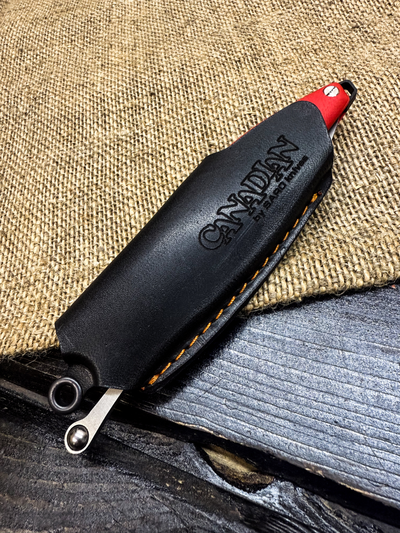 Фрикционный складной нож Канадец Большой сталь VG-10, рукоять красный G10