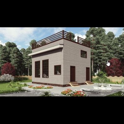 Двухэтажный каркасный дом 131м² (SK71)