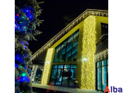 Занавес 2*3 м, ЖЕЛТЫЙ, IP54 постоянное свечение