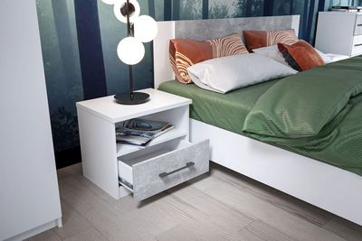 Тумба Аврора Ателье светлый и белый