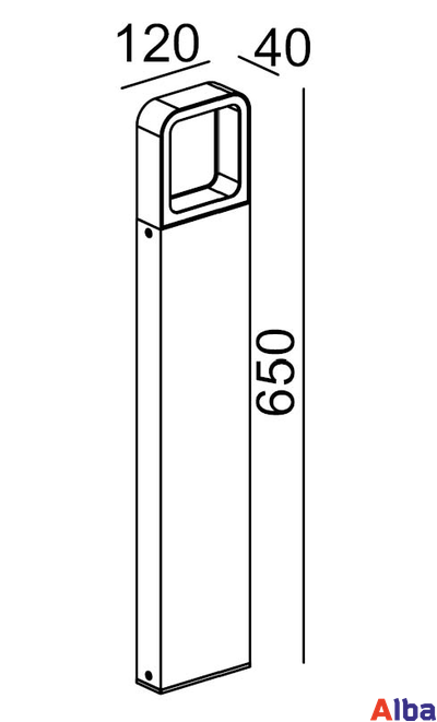LED светильник садово-парковый 865-650 Gr