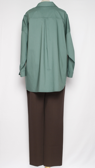 РУБАШКА "КЛАССИКА Карман" малахит р.50,52,58,60