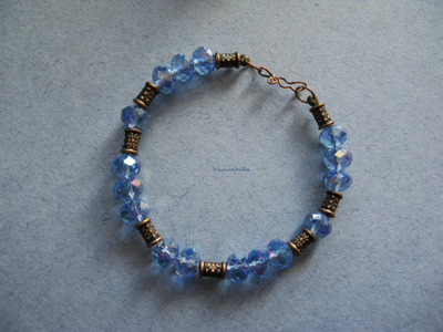 Браслет в греческом стиле с голубыми кристаллами "Афродита"