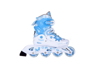 Коньки роликовые раздвижные Alpha Caprice MAGIC, розовые/синие/сиреневые