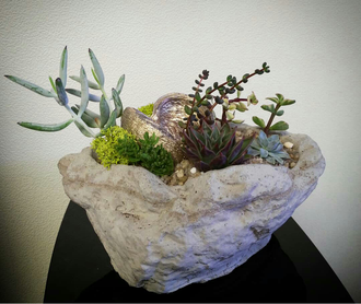 Горшок бетонный для цветов 22х15см