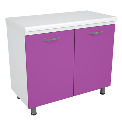 Тумба металлическая медицинская с полкой на опорах ТМД-2.0