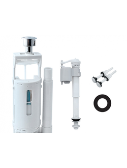 Двухуровневая сливная арматура IDDIS с нижним подводом воды 2 ур. F012400-01K (круглая прокладка)