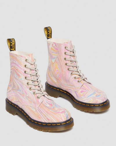Ботинки Dr Martens 1460 Pascal Marbled Suede Pink Orange