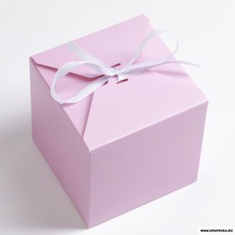 Коробка складная Розовая 10 х 10 х 10 см