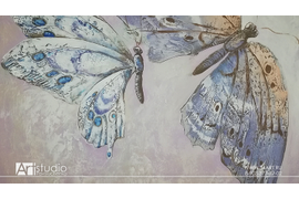 Художественная роспись стен бабочки