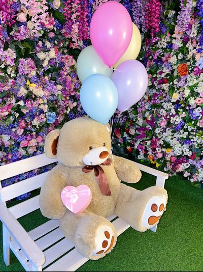 Подарочный набор №9 - Плюшевый мишка 150 см, Шарики 5, Киндер бокс с Рафаэлло