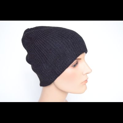 Черная шапка из альпака Vizio Италия 9015 CL без украшений