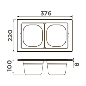 КОНТЕЙНЕР OMOIKIRI DC-04-2 IN (4999084) НЕРЖАВЕЮЩАЯ СТАЛЬ