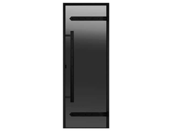 HARVIA Двери стеклянные LEGEND 7/19 черная коробка алюминий, стекло серое купить в Севастополе