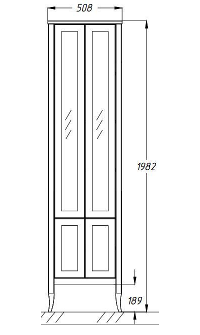 Пенал Opadiris Мираж 50 светлый орех
