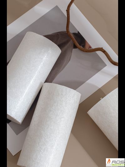 Свеча столбик белая не ароматизированная, 7,5*15см - 2шт