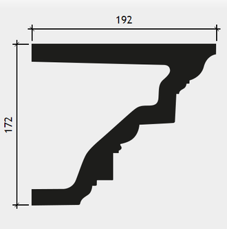 Карниз 4.32.202 сборный - 172*192*2000мм