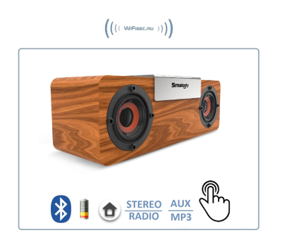 SMALODY SL-50S Bluetooth колонка СТЕРЕО, радио FM, с аккумулятором для использования в помещении