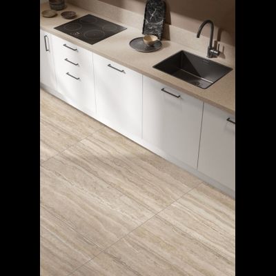 CITYSTONE, керамогранит, 60x60 см, Травертин Линейный Матовый Ректификат (9мм), K951840R