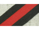 ЛАМПАСЫ №10  ш.3,0 см (10м)  чёрная-красная-чёрная полосы