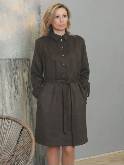 Платье: 101-10211 ЗАМША