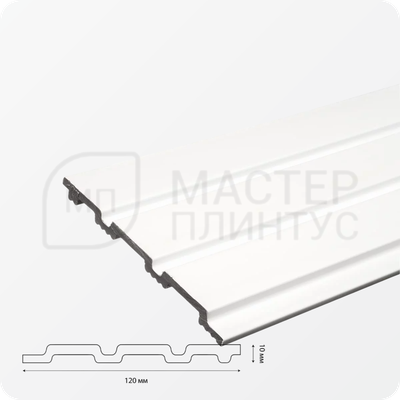 Декоративная стеновая панель Grace 3D RAIL Белый