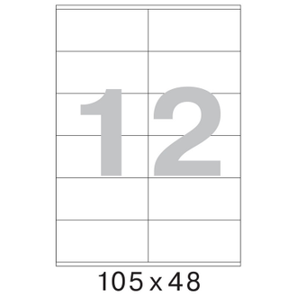 Этикетки самоклеящиеся Promega label 105х48 мм/12 шт. на листе А4 25 листов в упаковке