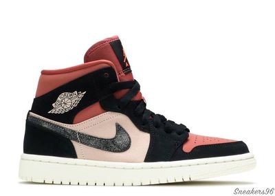 Nike Air Jordan 1 Retro High Black/Pink купить в Екатеринбурге Женские