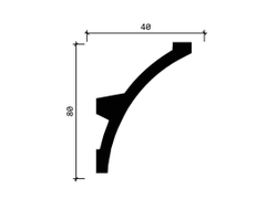 Потолочный плинтус для подсветки DECOR-DIZAYN DD512, из дюрополимера, под покраску, ударопрочный, 2 метра