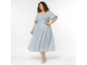 Платье из штапеля LaTe 2435202 розочки на голубом . Размеры с 48 по 76