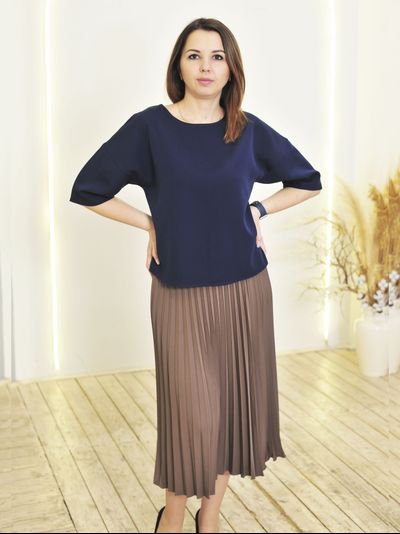 Блузка: 694-1023-синий