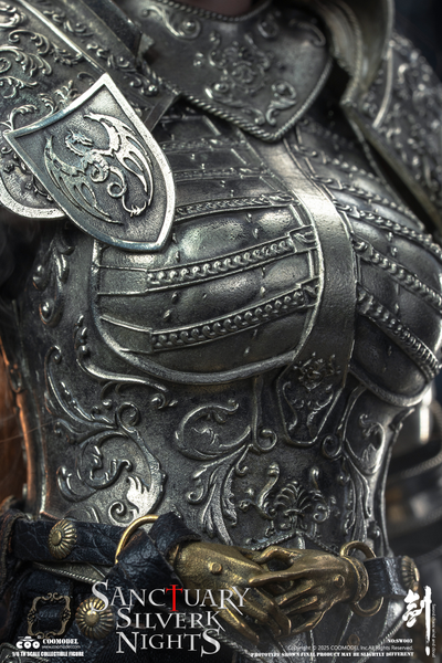 ПРЕДЗАКАЗ - Стражница святилища в серебряном - Коллекционная фигурка 1/6 SWORDS OF CHAOS - SILVER TEMPLE GUARDIAN (NICKEL SILVER EDITION) (SW003) - COOMODEL ?ЦЕНА: 41900 РУБ.?