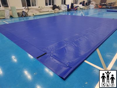 Покрышка борцовская 12х12м плотность 630гр*м2 одноцветная липучки DNN