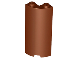 Cylinder Quarter 2 x 2 x 5 with 1 x 1 Cutout, Reddish Brown (30987 / 6222949 / 6301356)