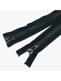 Молния трактор Т5 два бегунка 80 см, цвет черный