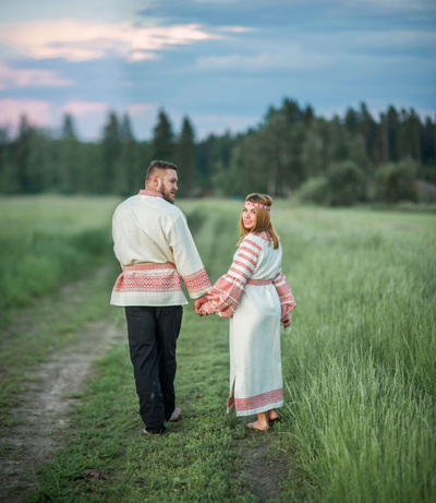 Косоворотка ткачество "Сила Души" белая