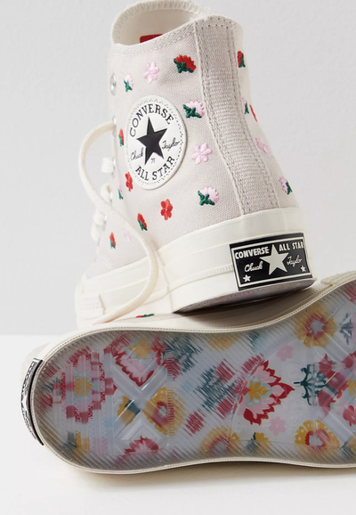 New floral converse best sale