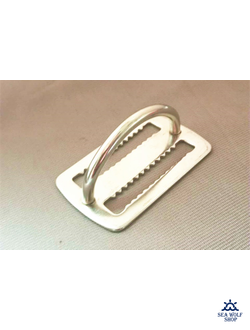 Пряжка стопор на ремень с D-кольцом, нержав. высокая