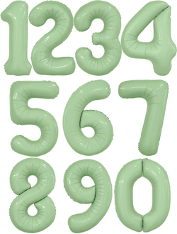 Шар-цифра 102 см Slim с гелием Олива