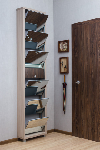 Обувница Айрон-6 Плюс (фасад Зеркало)