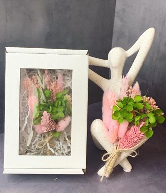 Сухоцветы, набор 10 розовый