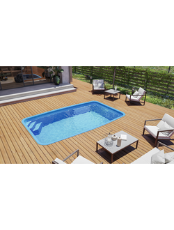 Композитный бассейн 4 х 2,5 х 1,4 м "Доминика" от Farol