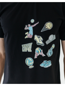 Футболка повседневная Volleylife (со стикерами) детский размер