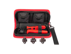 Пресс-клещи с набором матриц CTM серия ПРОФИ (кримпер) для опрессовки изолированных и неизолированных наконечников