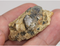 Корунд синий (сапфир), кристалл, Индия (28*27*14 мм, 12,6 г) №36095